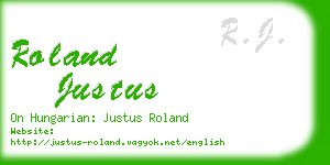 roland justus business card